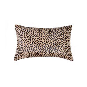 Natural Home Decor Torino Togo Cowhide Pillow | 1-Piece | Cheetah | 12"x20"